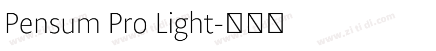 Pensum Pro Light字体转换